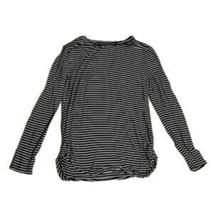 𝅺BLACK and white striped old navy long sleeve tee